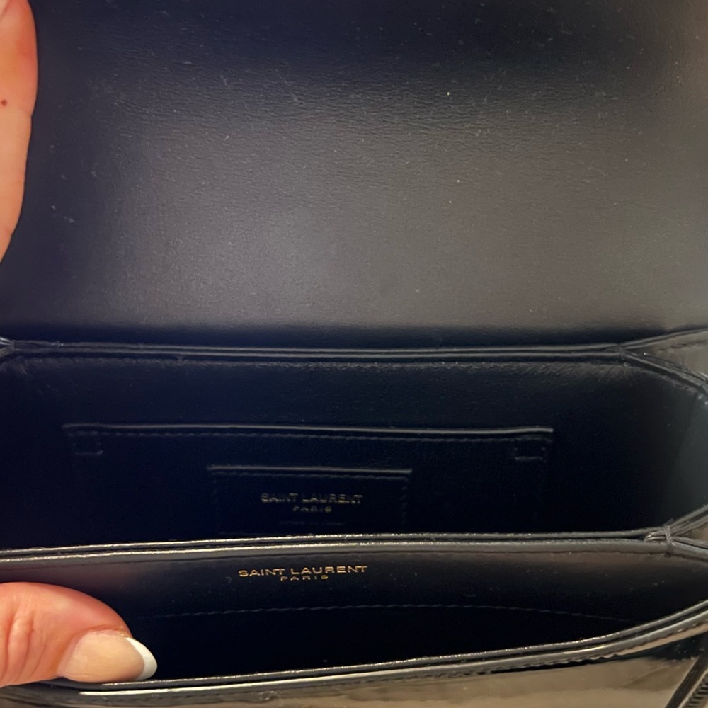 Saint Laurent Small Solferino Satchel Bag- Lacquard patent black- new - Picture 8 of 9